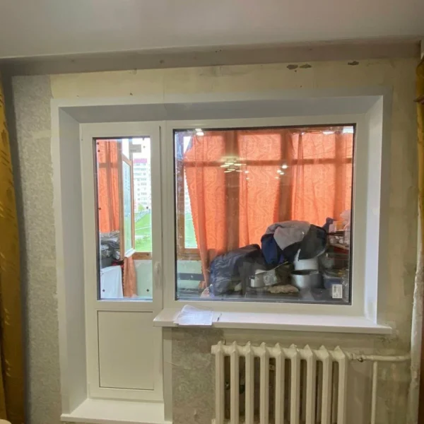 установка балконного блока