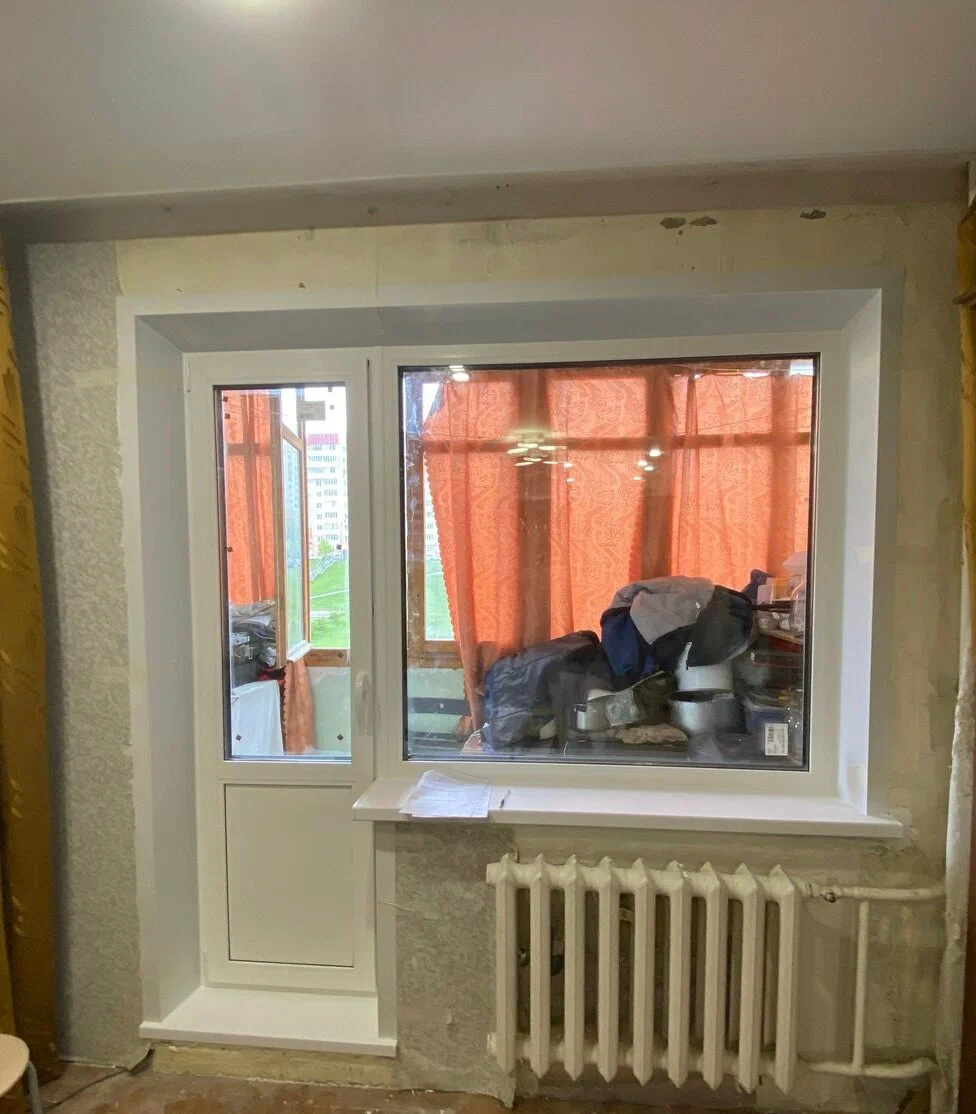 установка балконного блока